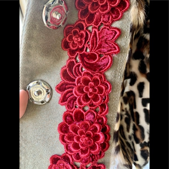 Marc Jacobs 100% Leopard-fur Lined Army Green Coat - Picture 5 of 10